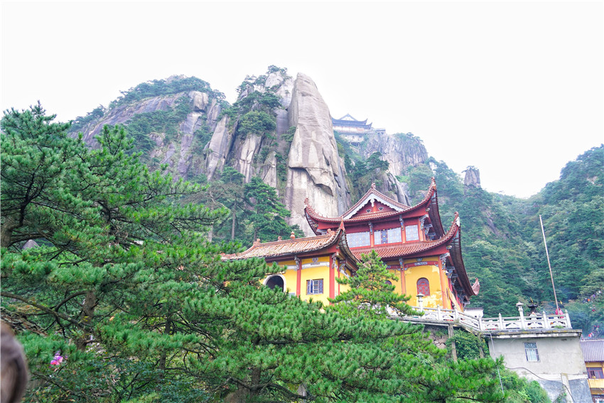 九华山天台景区航拍,九华山天台明月