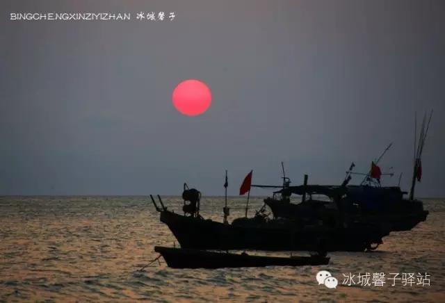 醉享三亚波波利海岸夕阳下的渔光曲