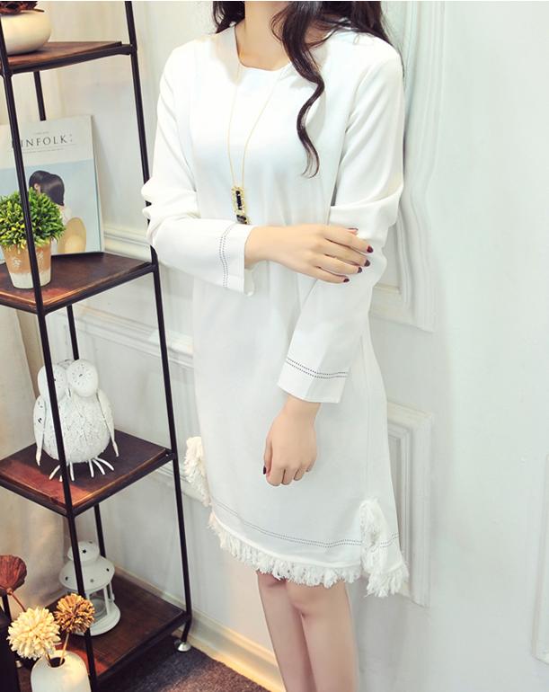 连衣裙大码宽松不收腰,大码冬季慵懒感连衣裙