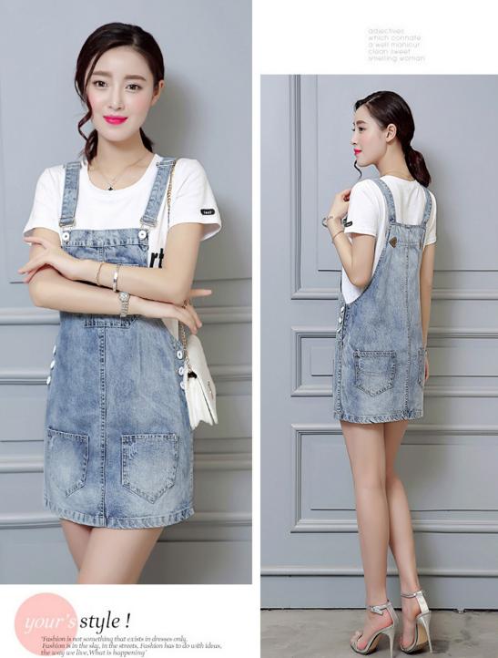 韩版牛仔背带裙的唯美格调，让你尽显女性之美