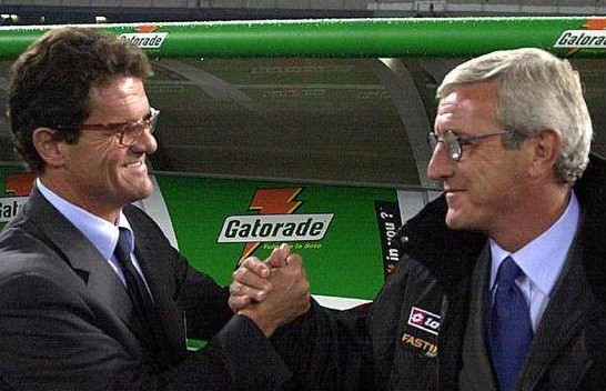 里皮与卡佩罗握手,卡佩罗和里皮比赛