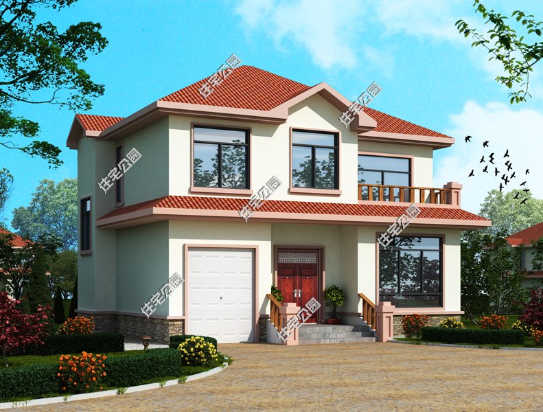 11x8米二层农村小别墅另带柴火房,农村自建房二层小别墅需要多少砖