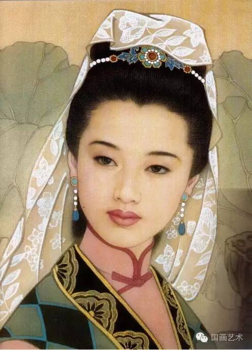 王美芳工笔仕女技法,王美芳的工笔人物线条表现