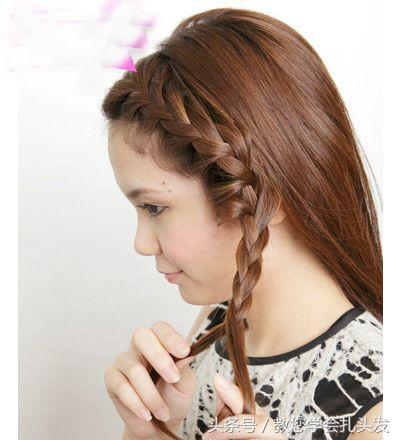 女孩必学的一款编发知性优雅大方,上街编发图片