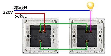 暗装一灯三控开关怎么接线,双控开关当单控灯开关接线方法