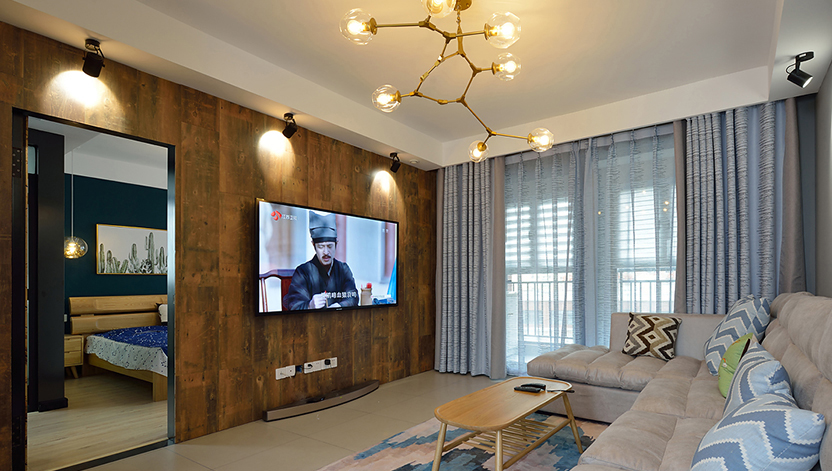 双宋结婚新房如果这样装~上海高桥新城89㎡北欧实景,隐形门亮了