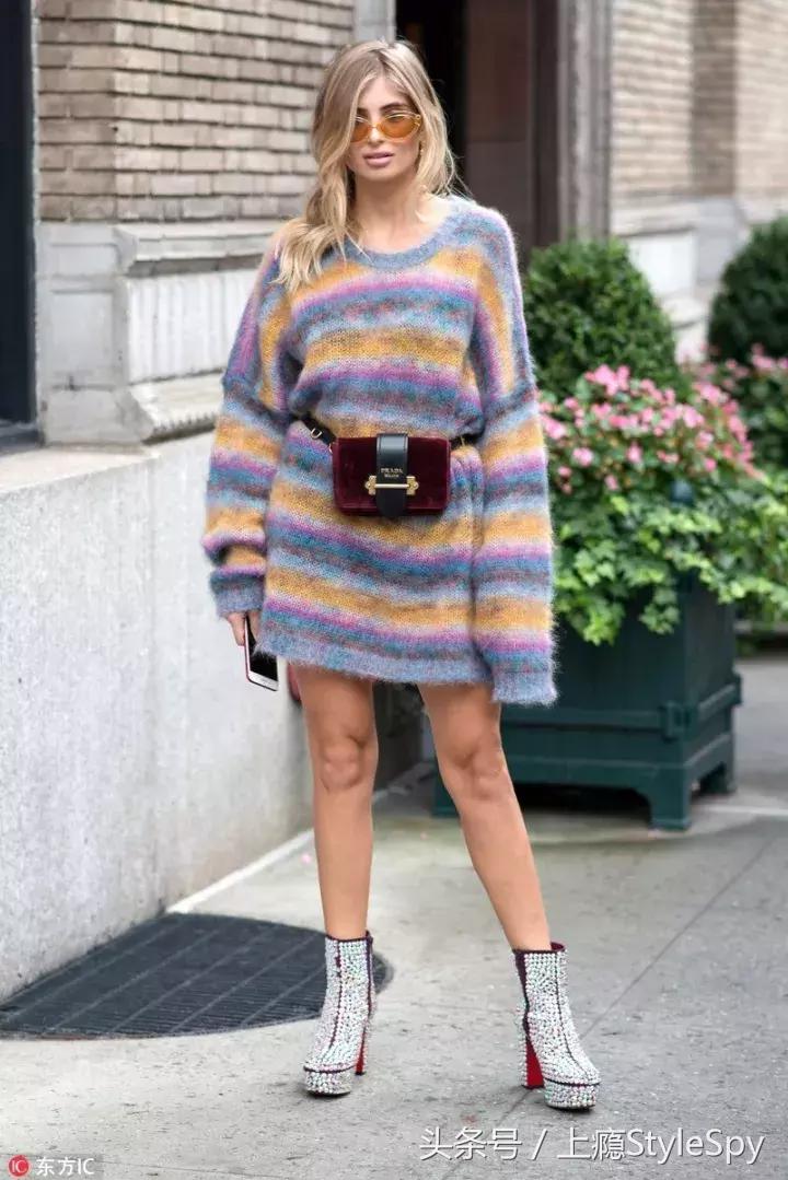 冬天半袖蝙蝠衫毛衣搭配,冬天宽松版的毛衣怎么搭配