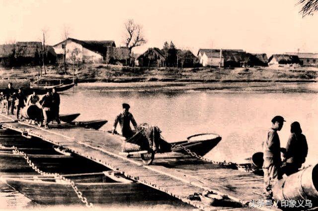 义乌佛堂万善浮桥,佛堂万善浮桥老照片