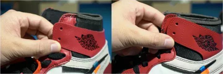 airjordan1倒钩真假,airjordan1真鞋假鞋质量对比