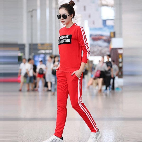 春秋卫衣运动服套装女中长款大码,新款爆款卫衣运动服套装女最新款