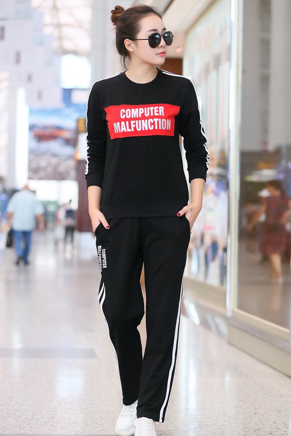 春秋卫衣运动服套装女中长款大码,新款爆款卫衣运动服套装女最新款