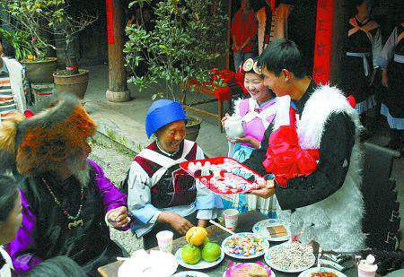 丽江非遗文化纳西族婚礼,纳西族婚礼丽江古城