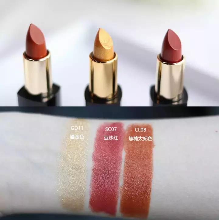 圣诞限定款口红试色,好物推荐口红便携