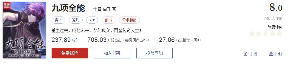 起点有哪些被你奉为神作的小说,起点8.3分高评价口碑网络小说