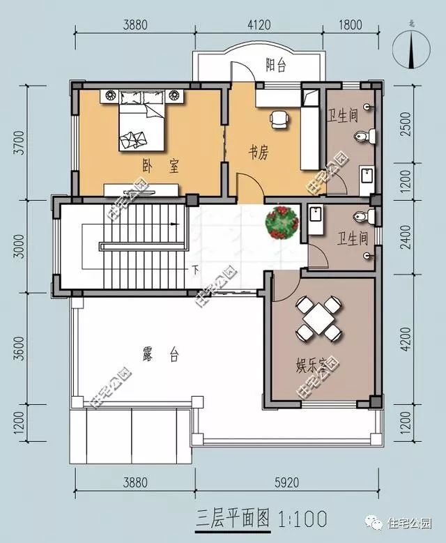 十佳最美农村别墅三层7x12米,农村别墅户型设计大全