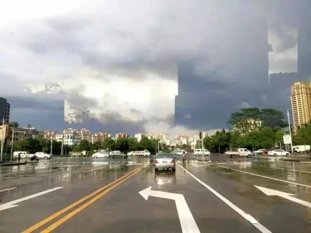 惠州天空出现奇幻景象,广州雨后现海市蜃楼