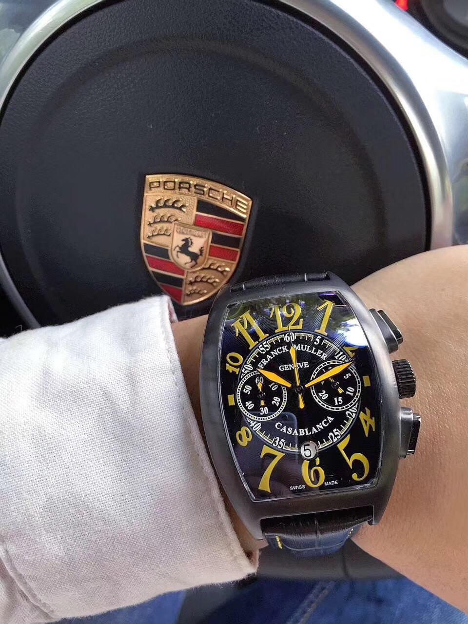 法兰克穆勒7500彩字玫瑰金腕表,法兰克穆勒经典酒桶手表