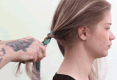 简单的编发教程中长发自己编,简单编发自己编两侧