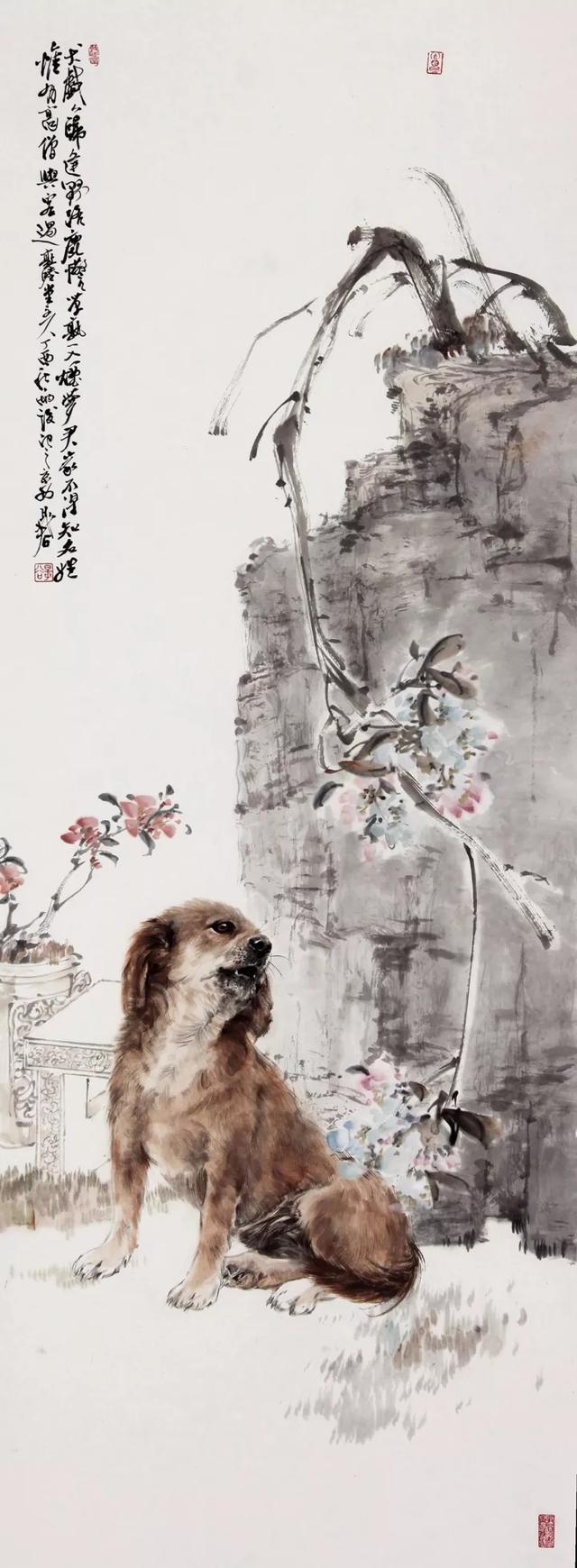 画十二生肖里的狗,晁谷画猫