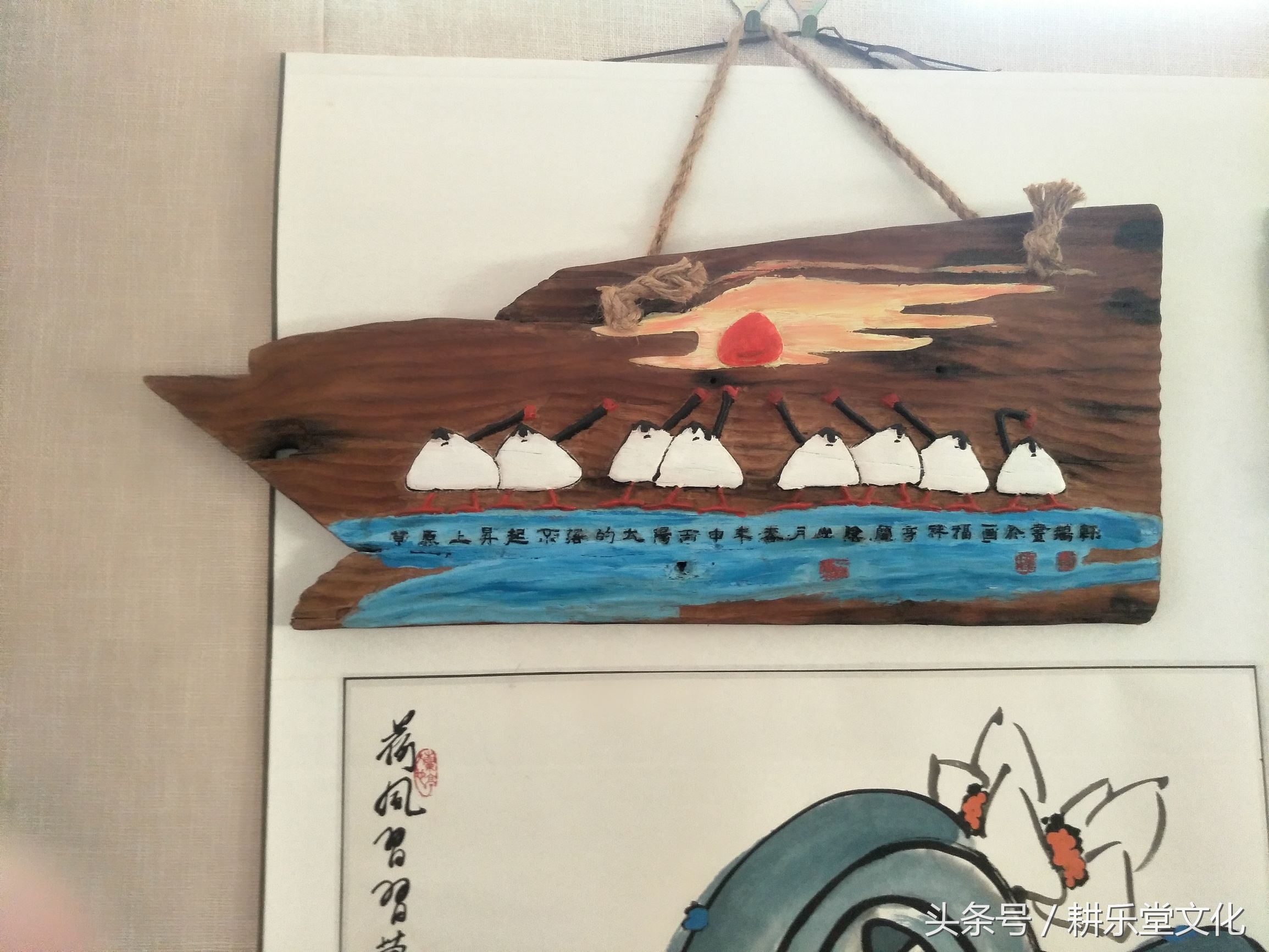 百年老船木雕刻,老船木山水雕刻