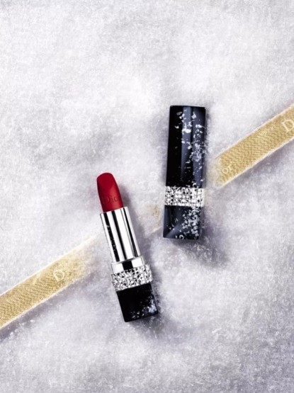 dior迪奥圣诞限定蓝金口红,dior迪奥秋季时装限定丝绒口红720