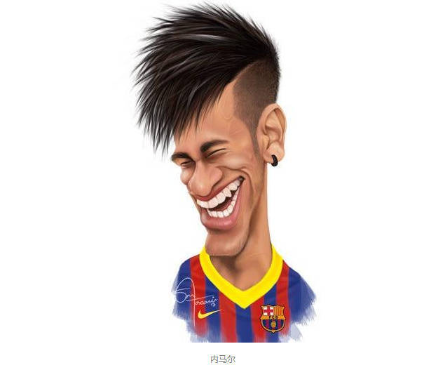 足球球星五大联赛漫画图片,足球运动员c罗人物漫画