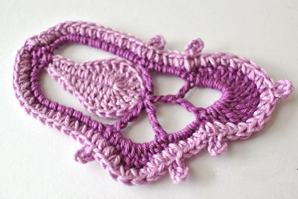 蝴蝶耳环项链的钩编教程,蝴蝶帽子的钩编方法第一部分