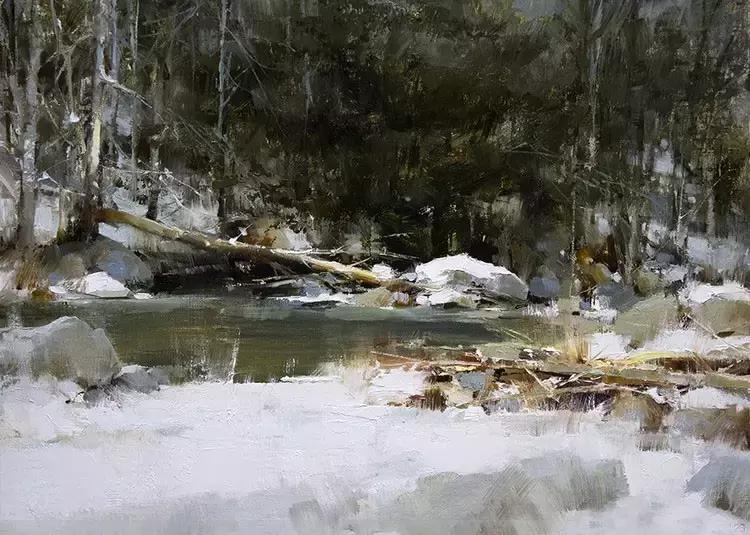 美国油画100幅欣赏,美国西部风景油画大全