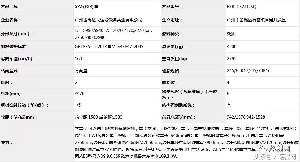 自行式房车拖挂式房车售价,房车公告第372批