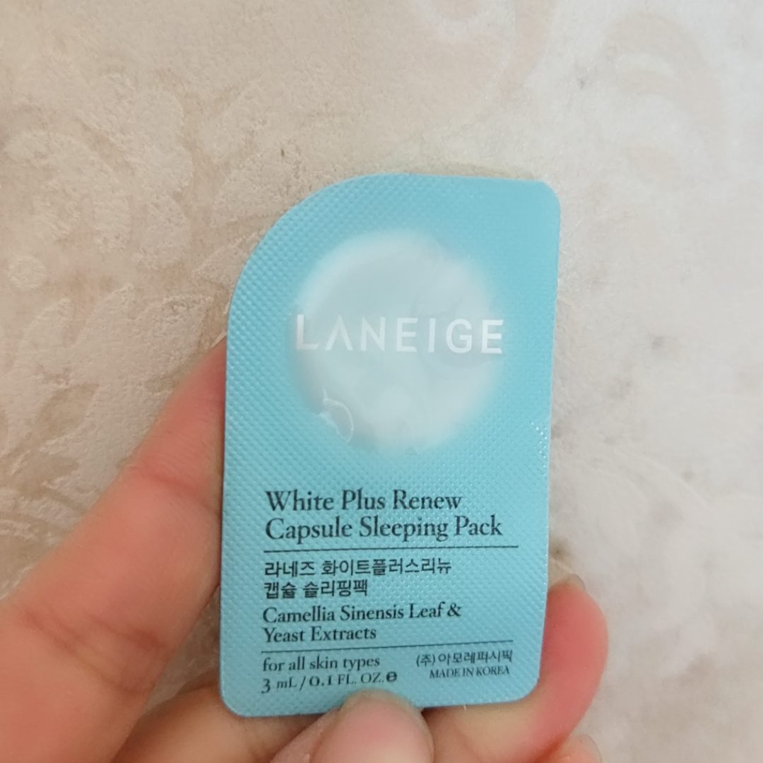 兰芝臻白胶囊睡眠面膜效果,兰芝益生修护睡眠面膜袋子