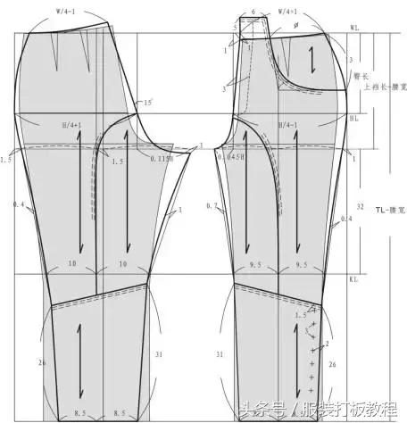红升服装男式裤子的裁剪视频,大海服装男式直筒裤子裁剪方法