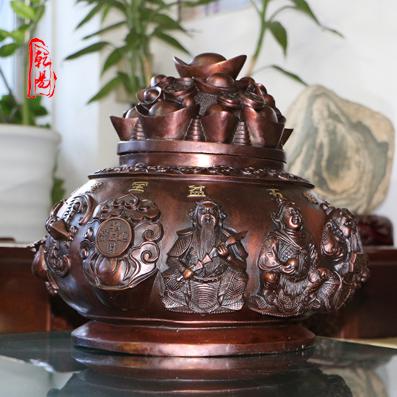 招财生肖牛摆件放几个硬币招财,招财添丁家用招财摆件