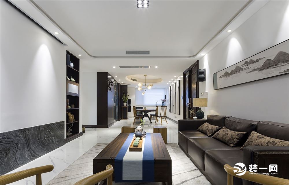 140平简约中式风格设计,新中式禅意风装修100平