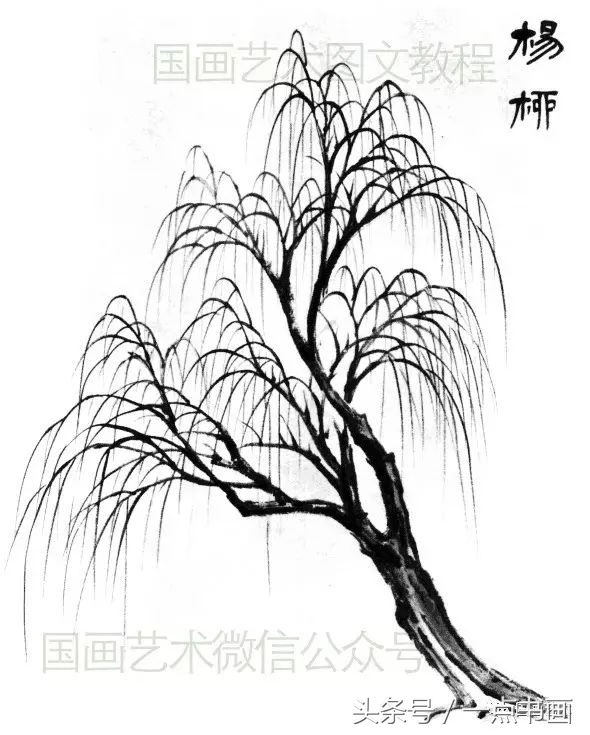 芥子园山水画技法10,芥子园国画山水画教学视频的画法