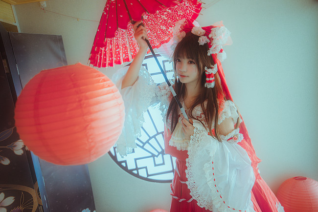 博丽灵梦cos正片,东方project十六夜咲夜cos