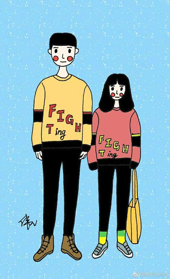 q版婚礼logo头像设计,插画头像手绘婚礼