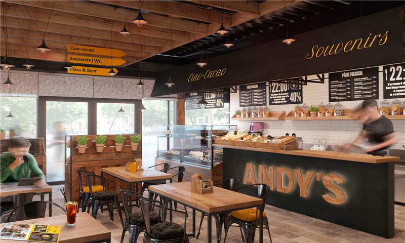 牛排披萨店的设计,比萨品牌设计