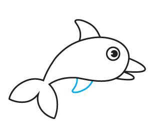 儿童简笔鲸鱼画,儿童鲸鱼简笔画步骤