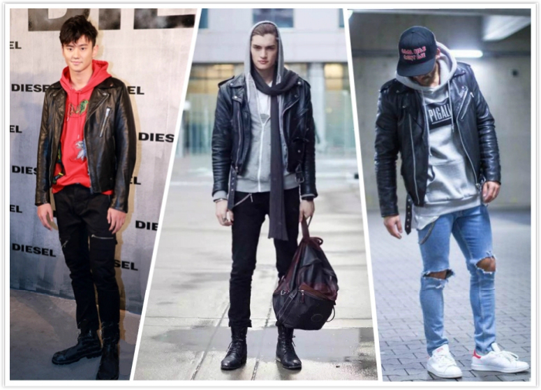 气场不够？别担心，黑色皮衣来补救！