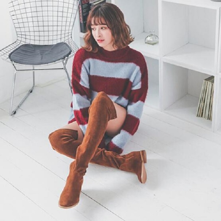 过膝靴新年,过膝长靴新年