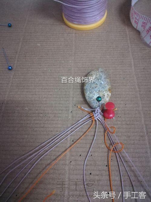 编绳项链背云的编法,宝宝平安扣编绳项链编法