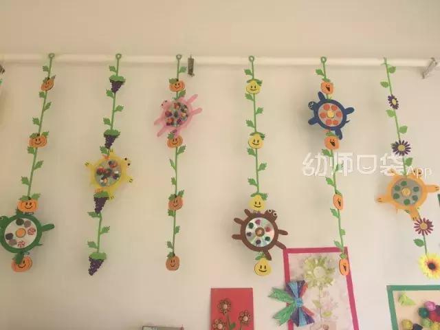 幼儿园废旧纸箱走廊环创吊饰双面,用废旧物品做关于冬天的手工吊饰