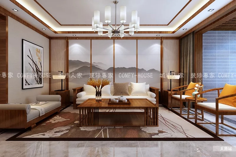 太美了,不想说话只想感受!太原阳光揽胜230平,新中式风展禅意