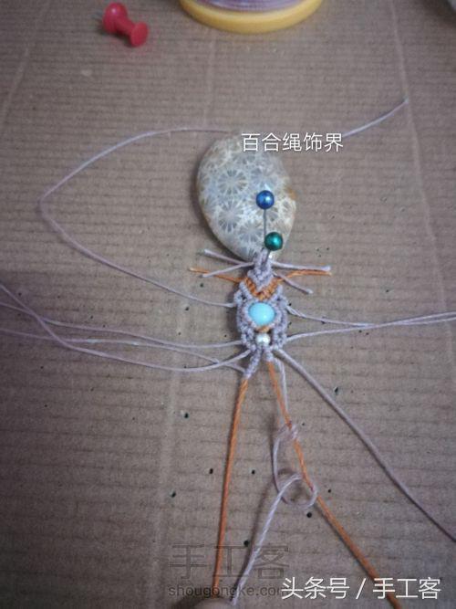 编绳项链背云的编法,宝宝平安扣编绳项链编法