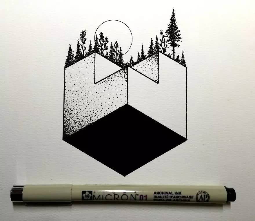 一支樱花针管笔就可以画出一幅惊世作品，厉害了我的哥