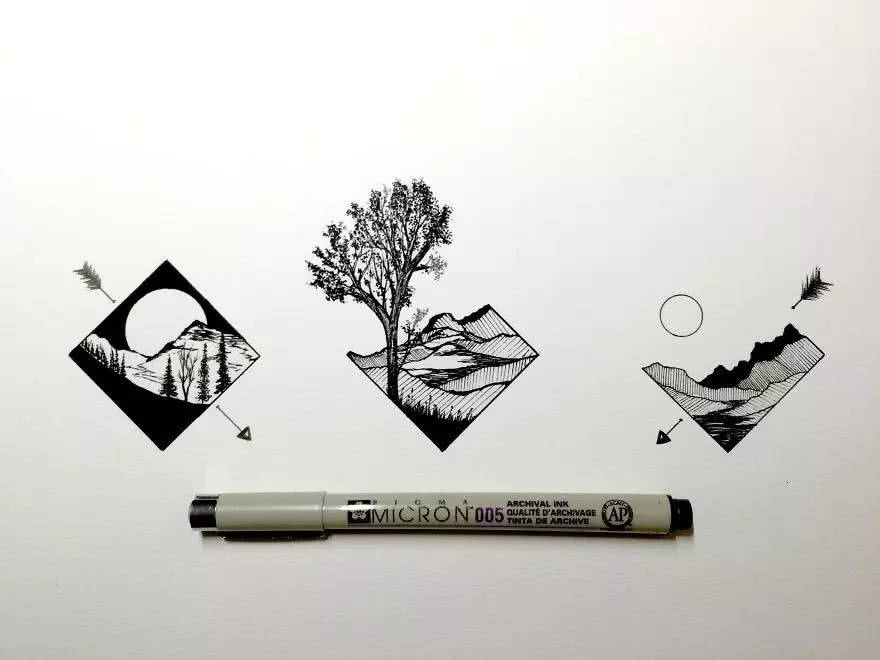 一支樱花针管笔就可以画出一幅惊世作品，厉害了我的哥