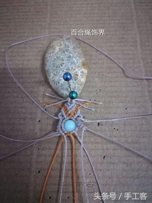 编绳项链背云的编法,宝宝平安扣编绳项链编法