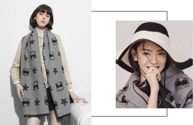 大牌围巾经典款,大牌围巾戴法简单好看