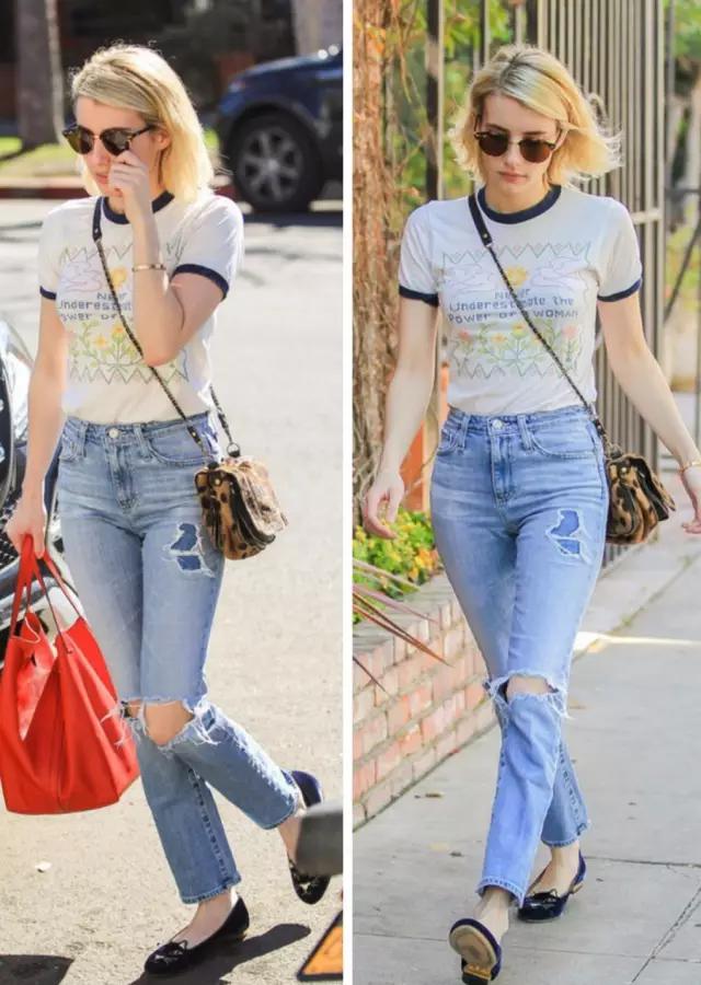 今年最潮弹力破洞微喇牛仔裤,潮流牛仔裤有哪些