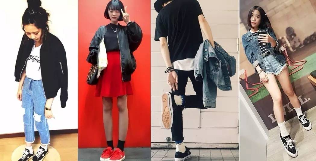 不夸张！韩妞早就不穿高跟鞋了！现在韩国男女人脚一双复古休闲鞋